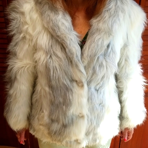 Outerlayers Jackets & Blazers - Vintage Outerlayers White Furry Coat